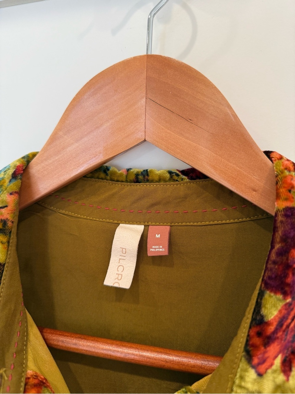 Anthropologie Pilcro The Hadley Relaxed Velvet Buttondown Shirt Medium - Picture 6 of 7
